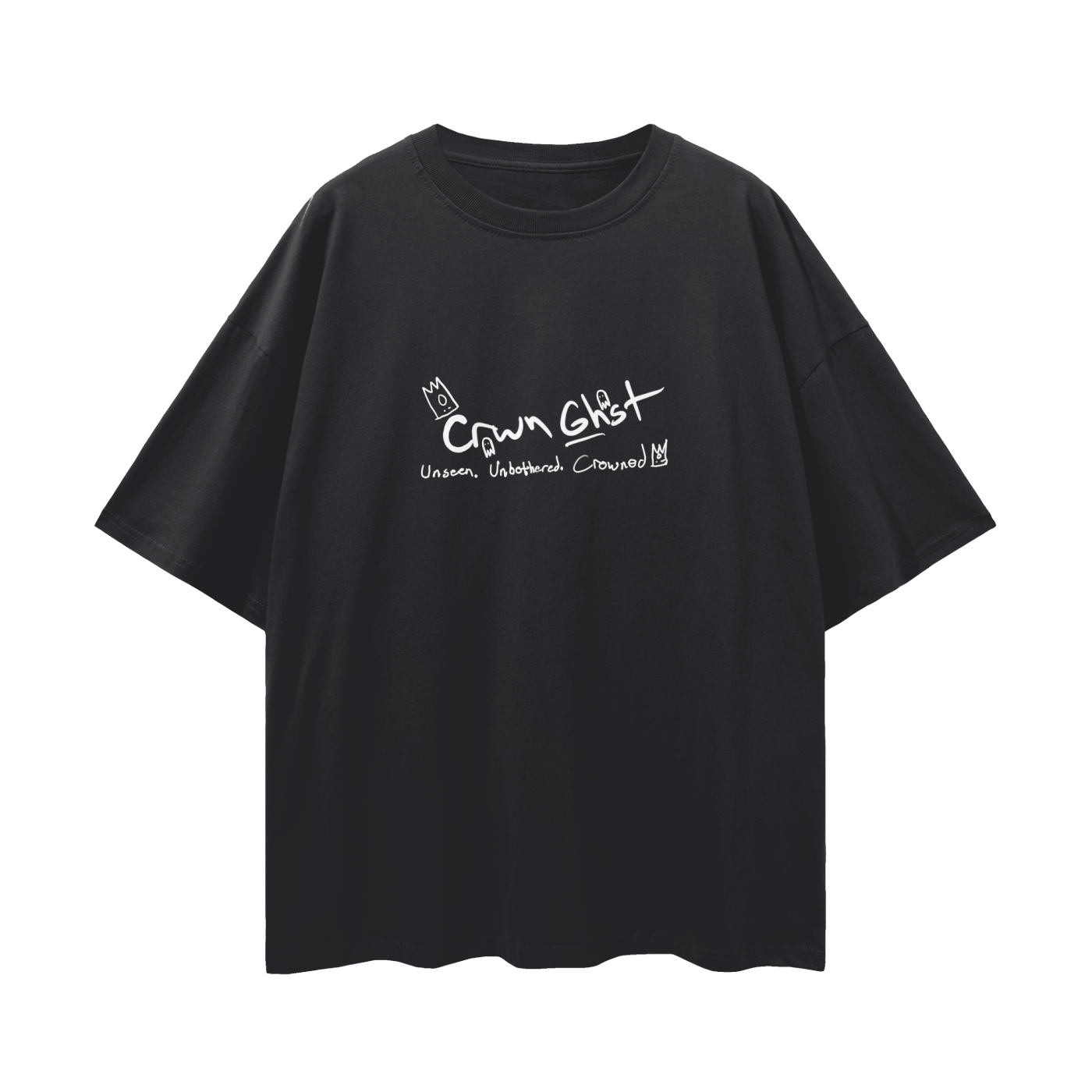 Crown Ghost® Oversized Tee – “Unseen. Unbothered. Crowned.”