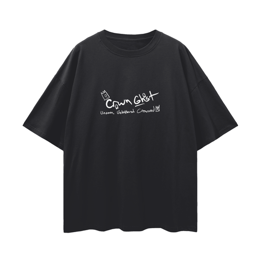 Crown Ghost® Oversized Tee – “Unseen. Unbothered. Crowned.”